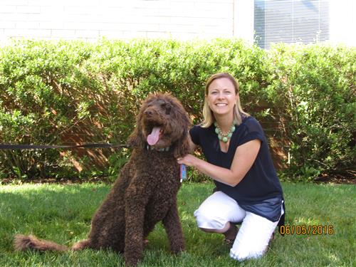 Juma (Roxy Reading Therapy Dog) and me!  
